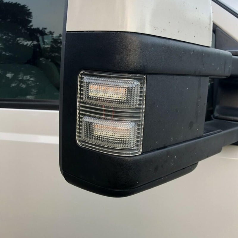 znakeauto 2x LED Side Mirror Light Marker Compatible with 2008 to 2016 Ford F250 F350 F450 F550 Super Duty Turn Signal，7C3Z-13776-A 7C3Z-13776-B 7C3Z13776A 7C3Z13776B (Clear Lens-White Light) - Image 4